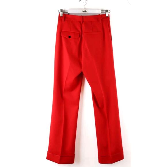 Zadig & Voltaire Poetia Turn-Up Hem Gabardine Trousers Red 34 - Picture 8 of 10